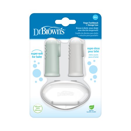 Dr. Brown’s finger tannbørste grå