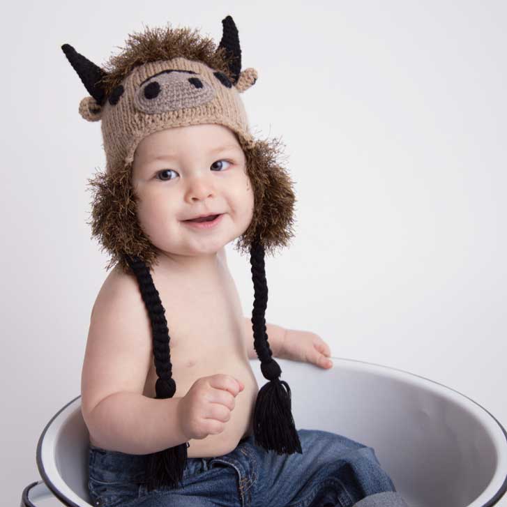 Buffalo Beanie Hat - Huggalugs Lue - kidsverden.no