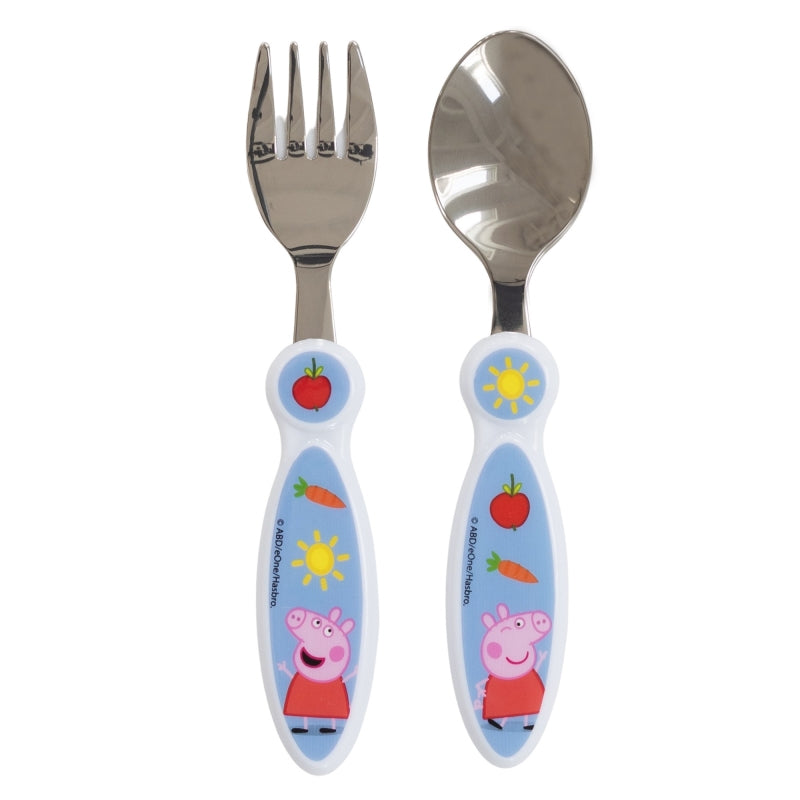 Peppa Pig Bestikk 2-pk Elliptical Metallic Cutlery