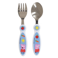 Peppa Pig Bestikk 2-pk Elliptical Metallic Cutlery