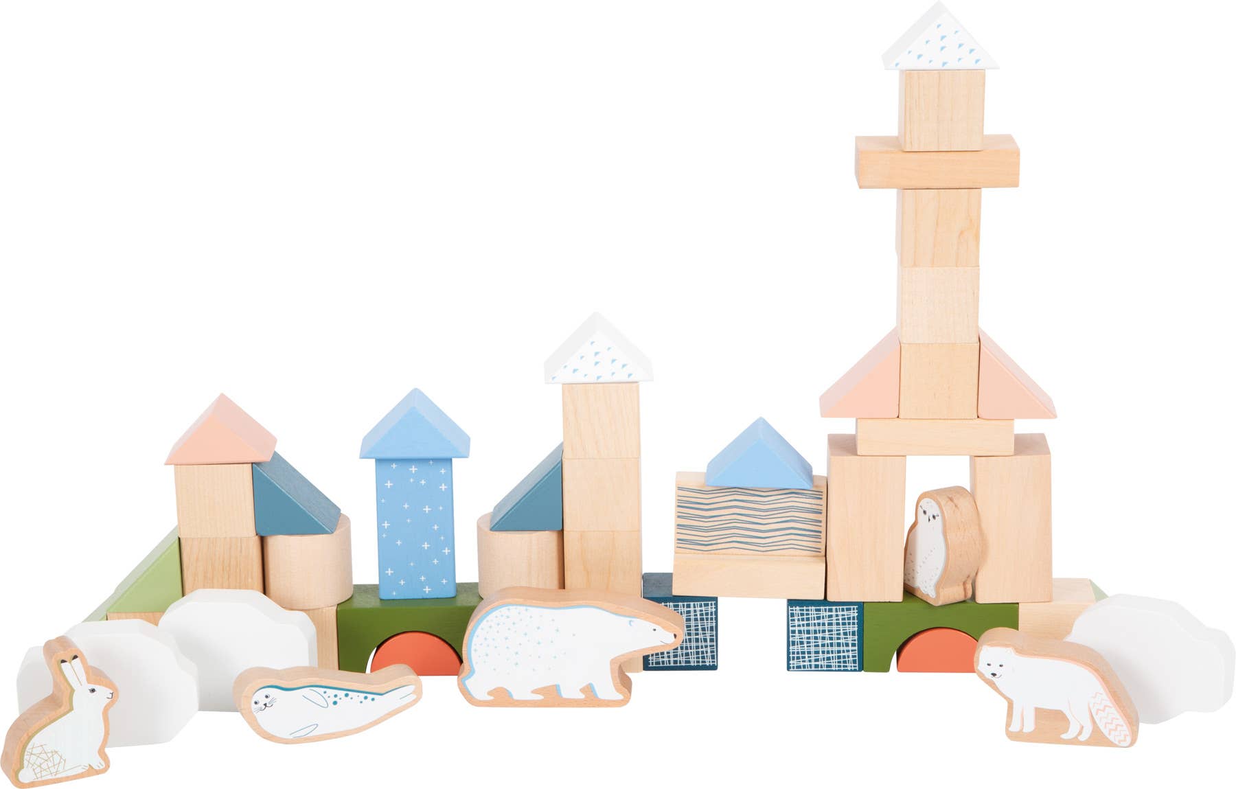 “Arctic” wooden blocks  building blocks - stable blokker Small Foot