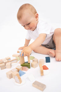 “Arctic” wooden blocks  building blocks - stable blokker Small Foot