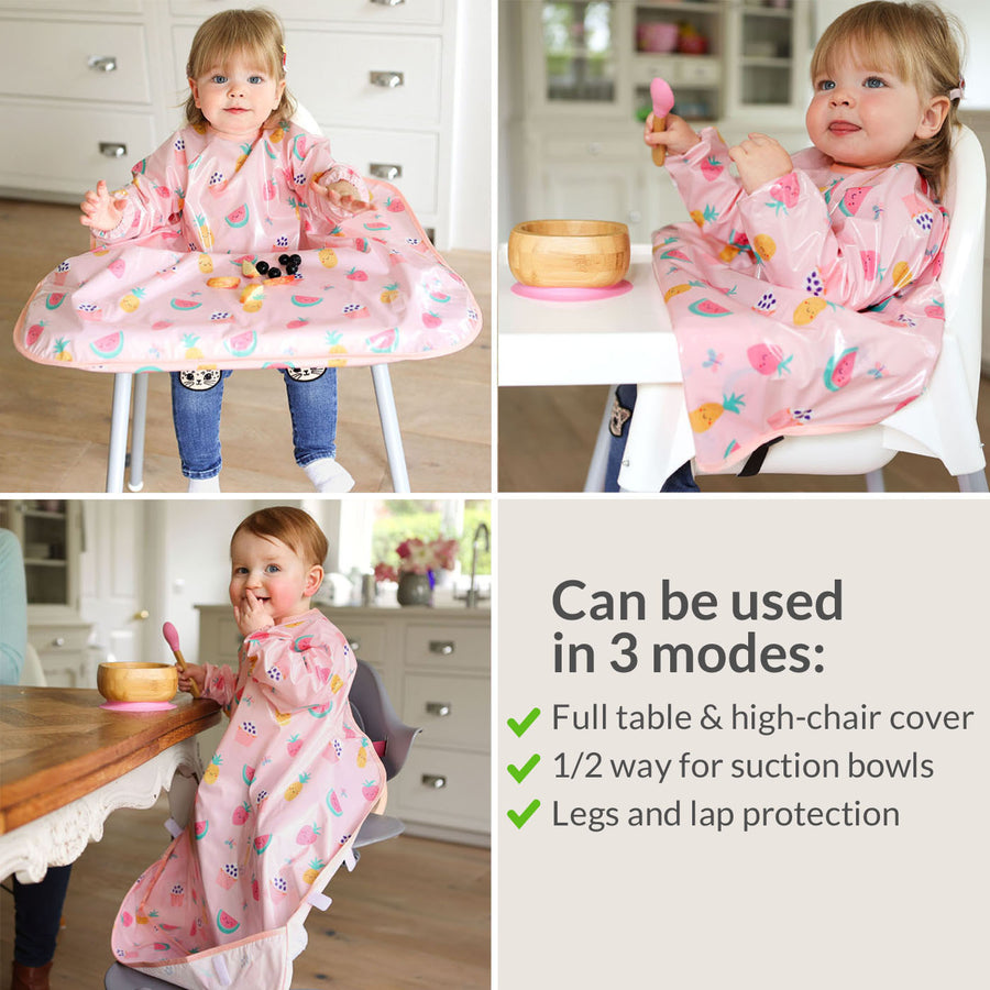 Bibetta Wipeezee® XL Coverall-smekke Rosa/Blå - kidsverden.no