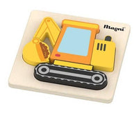 Magni Toys  | Gravemaskin Excavator puzzle, FSC 100%