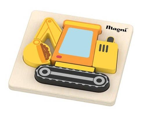 Magni Toys  | Gravemaskin Excavator puzzle, FSC 100%