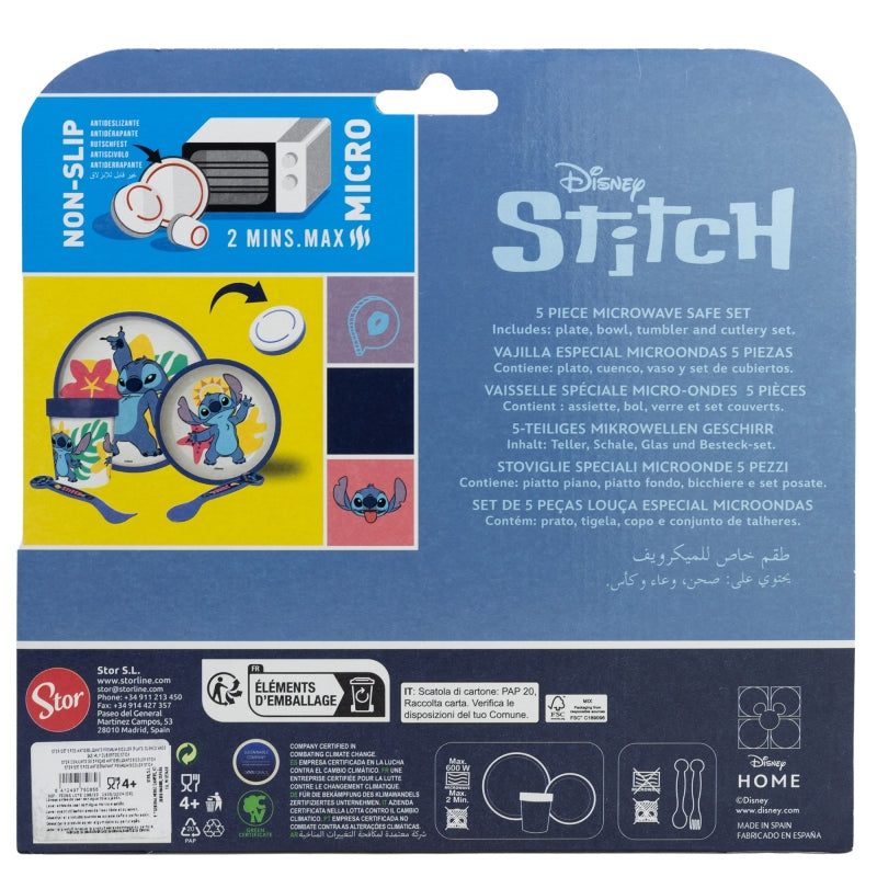 Stitch Spisesett - Non Slip Premium Sett Micro-safe