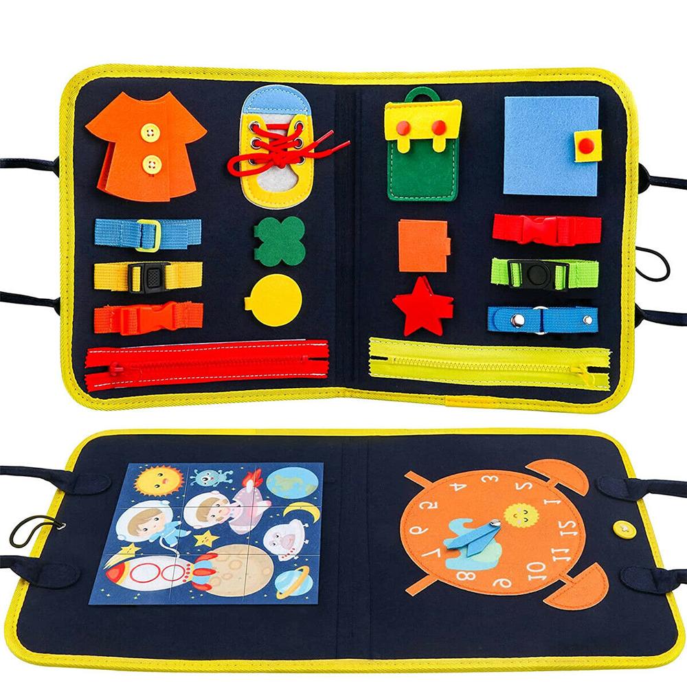 Busy Bag Montessori med Klokka og Puslespill - kidsverden.no