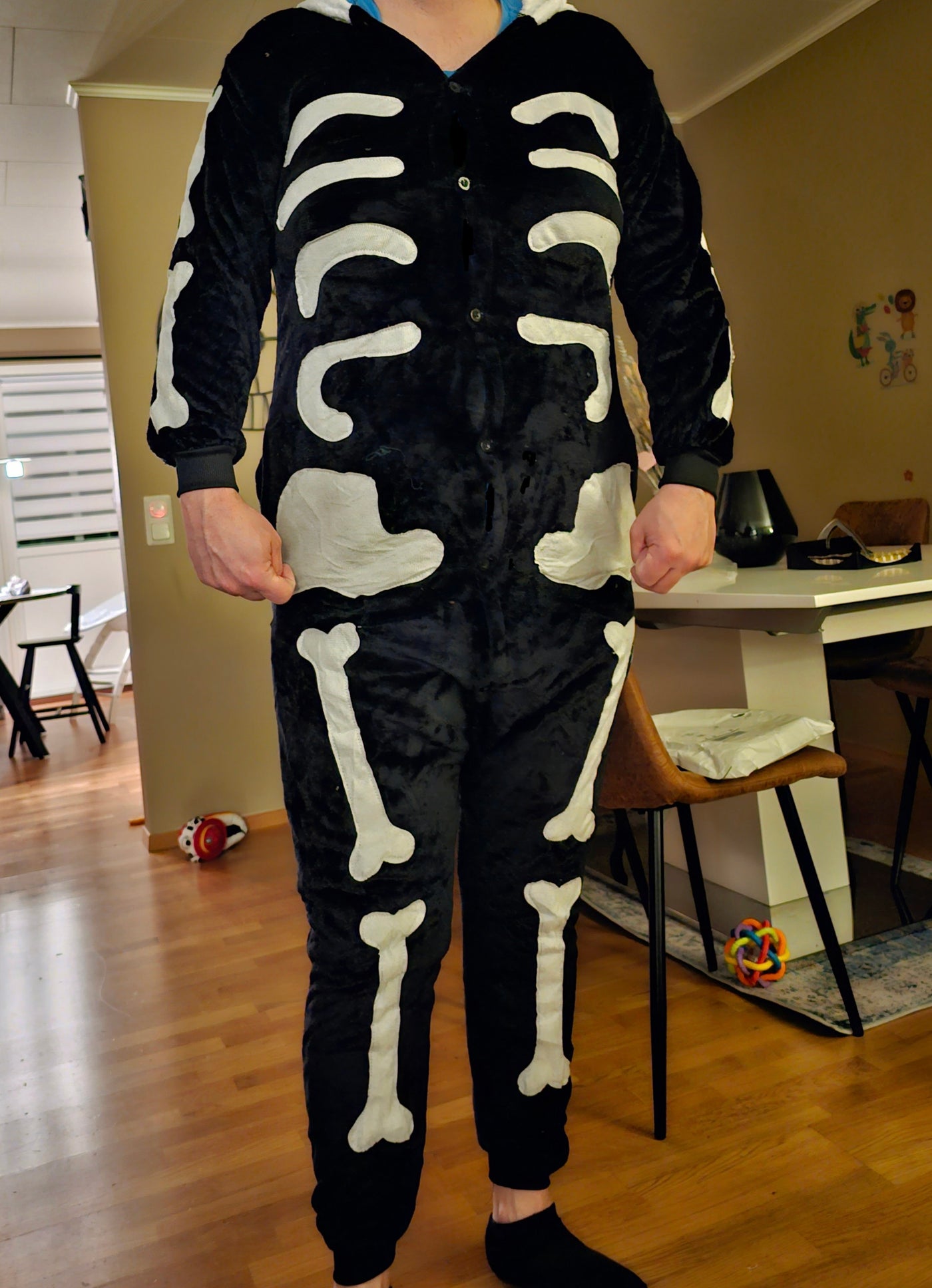 Skeleton Skjelett Kostyme til Voksen
