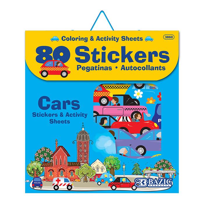 80 Klistremerker - Biler Stickers