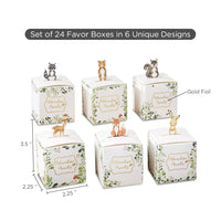 Godtebox - Woodland Favor Box 24-pk - kidsverden.no