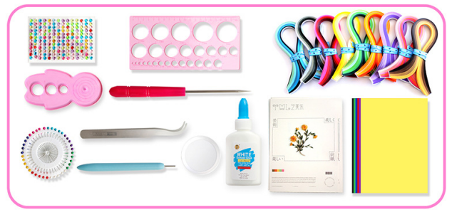 Quilling Sett - papirstrimler og utstyr - kidsverden.no