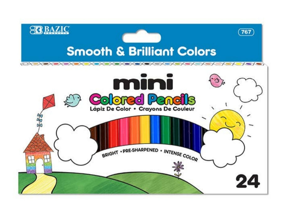 24 Mini Color Pencil - kidsverden.no