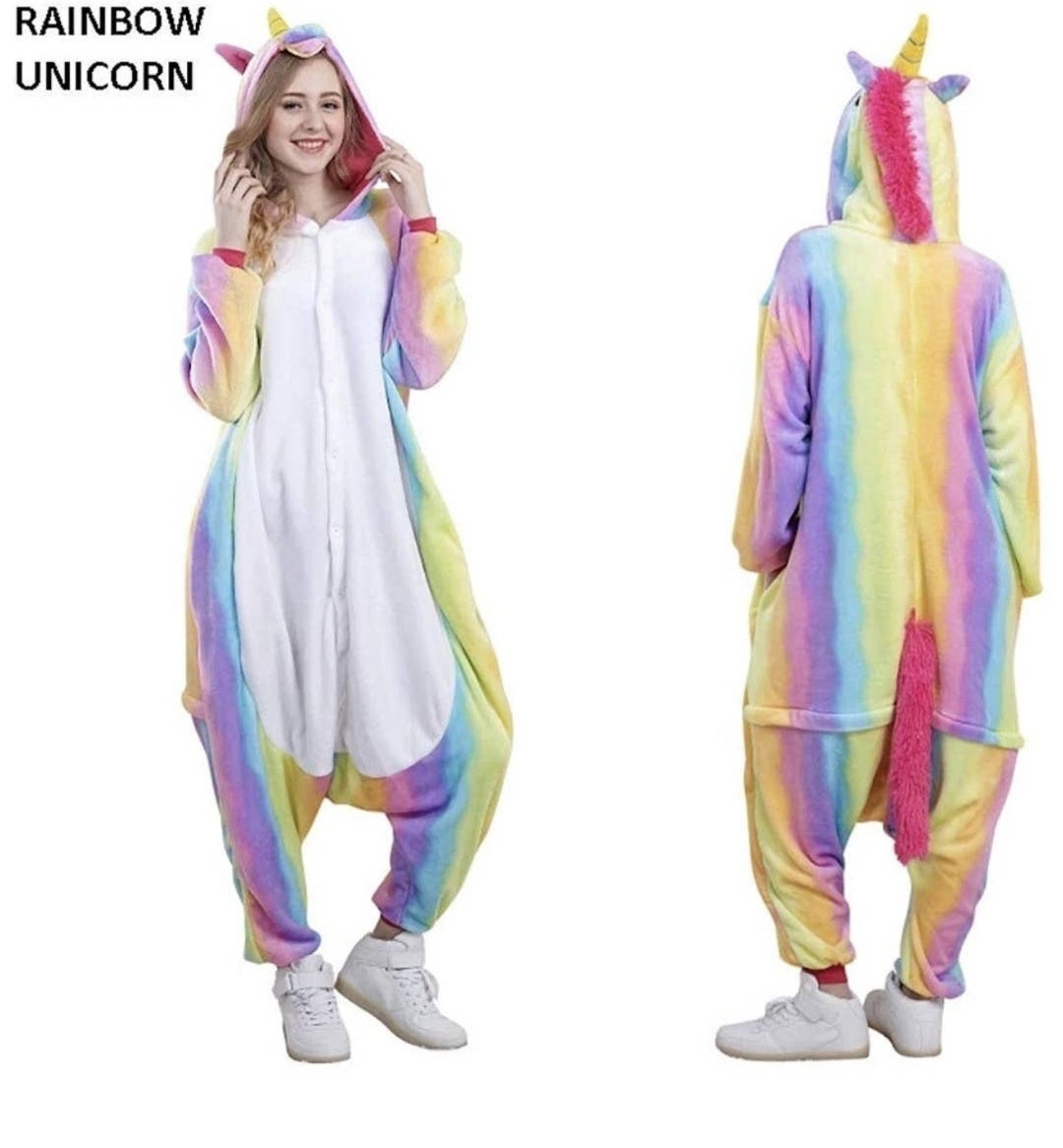 Kostyme til Voksen - Rainbow Unicorn