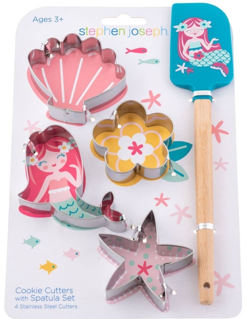 Mermaid Cookie Cutter with Spatula Set - Stephen Joseph - kidsverden.no