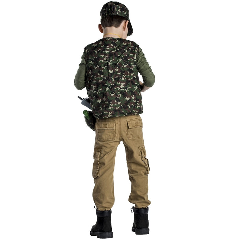 Kids Kostyme - Militær Sett med Mange Tilbehør