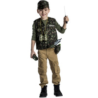 Kids Kostyme - Militær Sett med Mange Tilbehør - kidsverden.no
